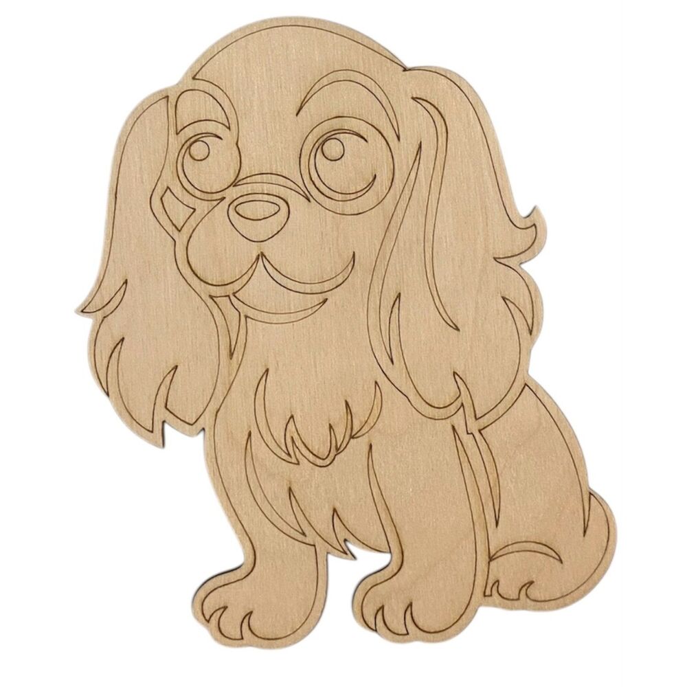 Cocker Spaniel Shape- 1/8" Unfinished Plywood - 4" Tall - S588